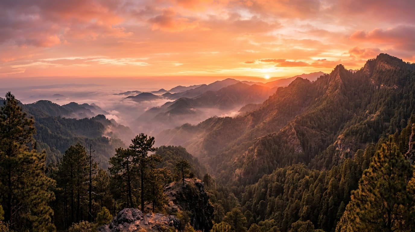 Atardecer en las montañas del Estado de México